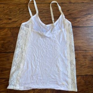 Abercrombie & Fitch White Lace Tank Top Cami